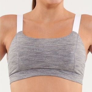 Lululemon Adjust Me Sports Bra Wee Are From Space Coal‎ Fossil Size 6